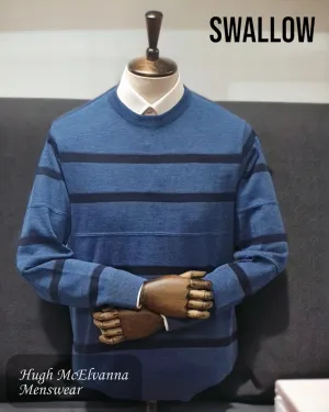 Swallow Blue Crew Neck Pullover