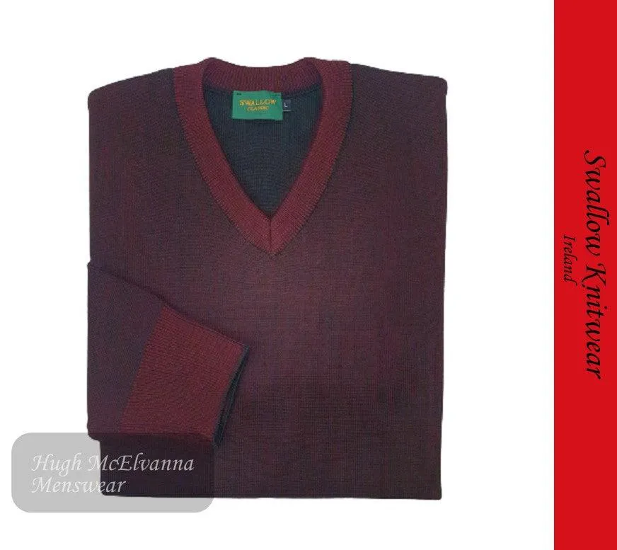 Swallow Wine V-Neck Sweater