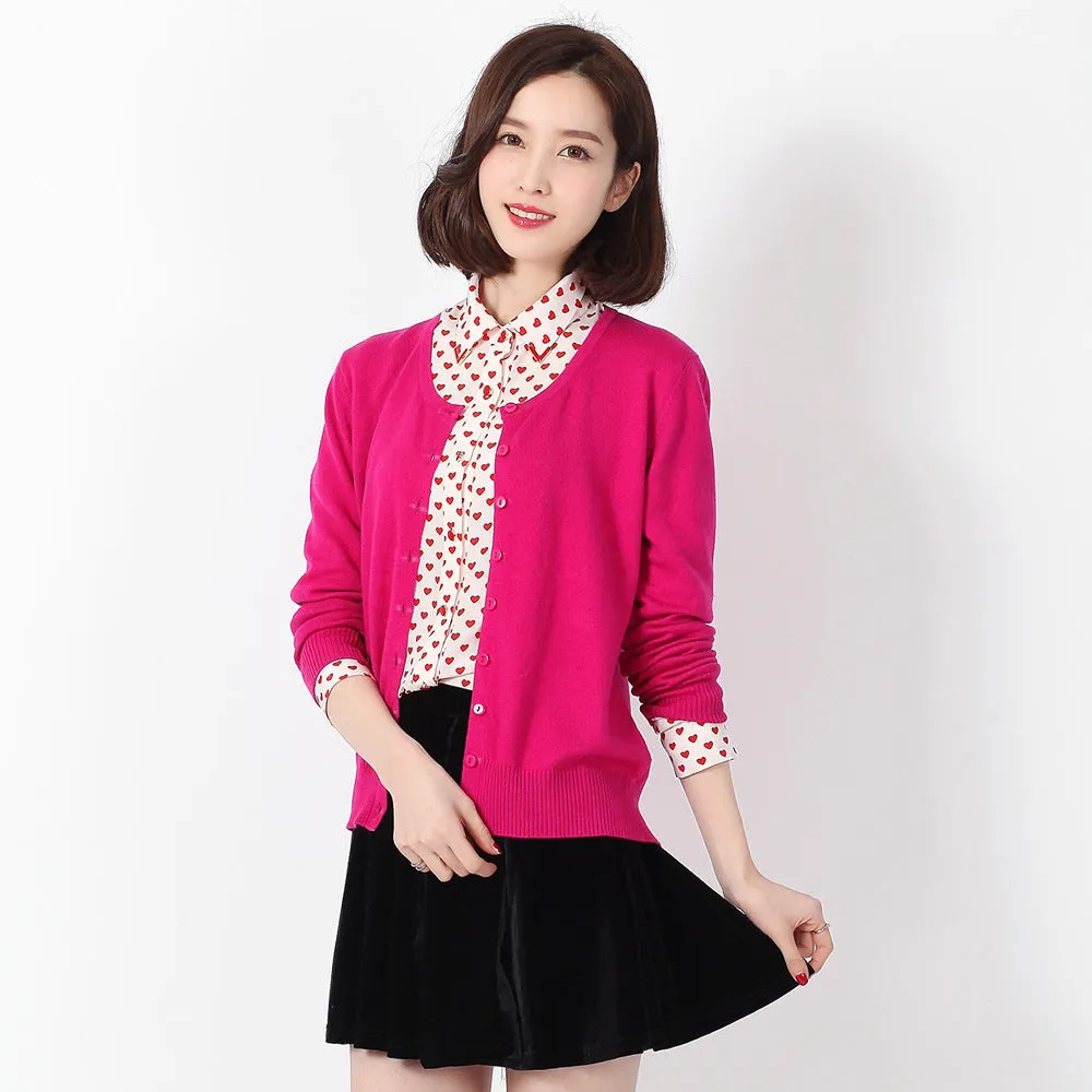Sweater Women Cardigan Matching Slim Look All-Matching Short - Outerwear