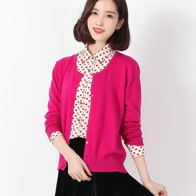 Sweater Women Cardigan Matching Slim Look All-Matching Short - Outerwear