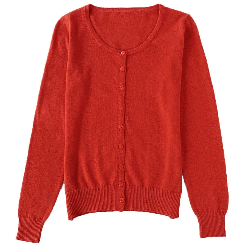 Sweater Women Cardigan Matching Slim Look All-Matching Short - Outerwear