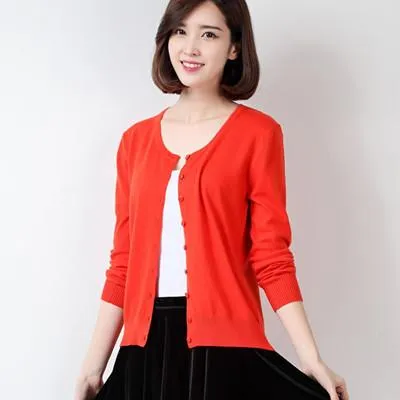 Sweater Women Cardigan Matching Slim Look All-Matching Short - Outerwear