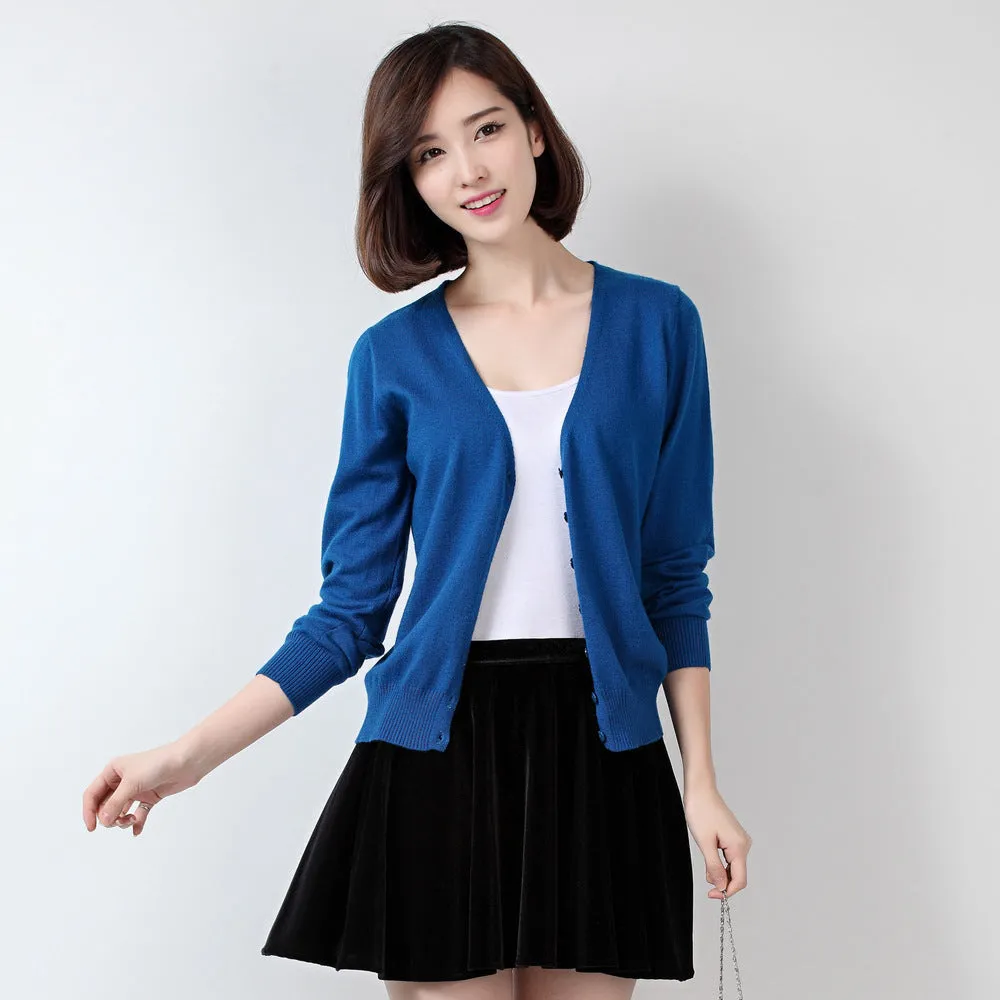 Sweater Women Cardigan Matching Slim Look All-Matching Short - Outerwear