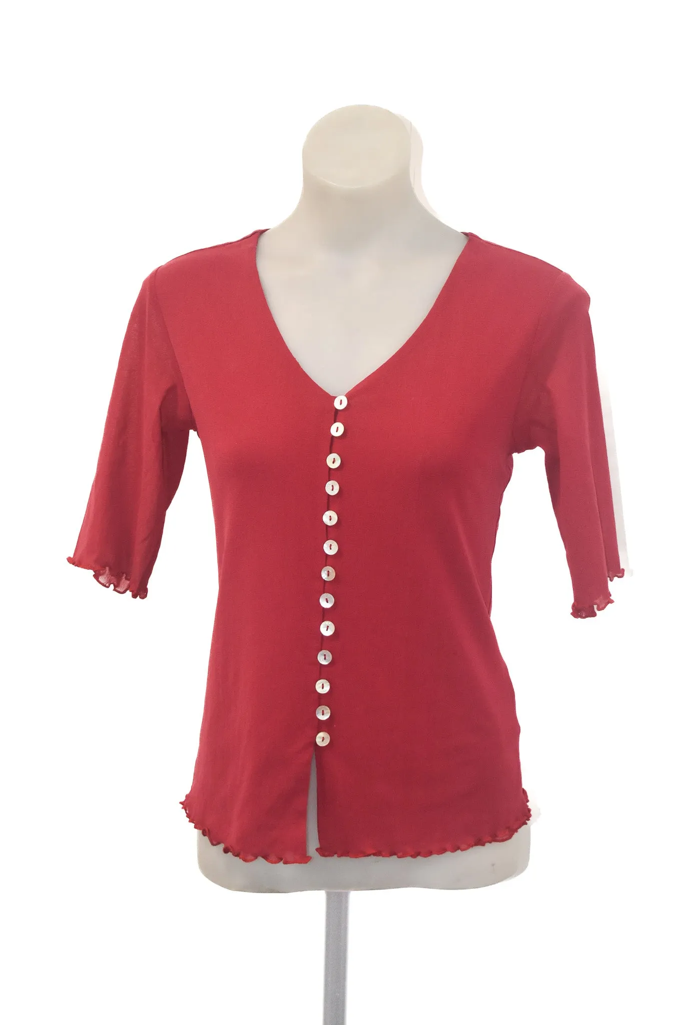 Synergy ruffled hem button up, 12