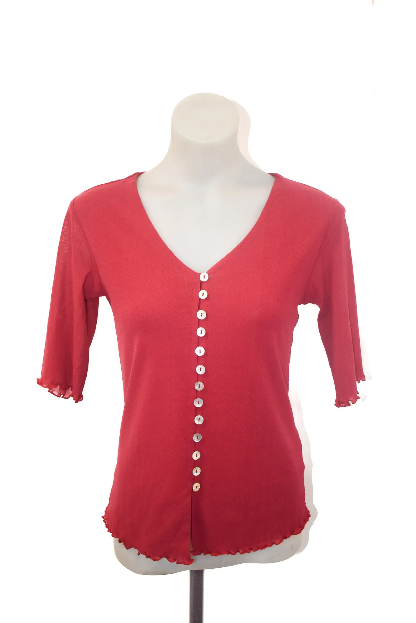 Synergy ruffled hem button up, 12