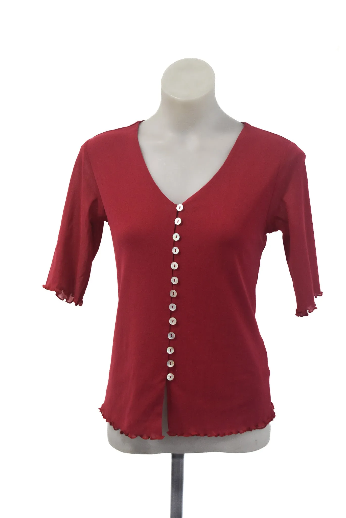 Synergy ruffled hem button up, 12