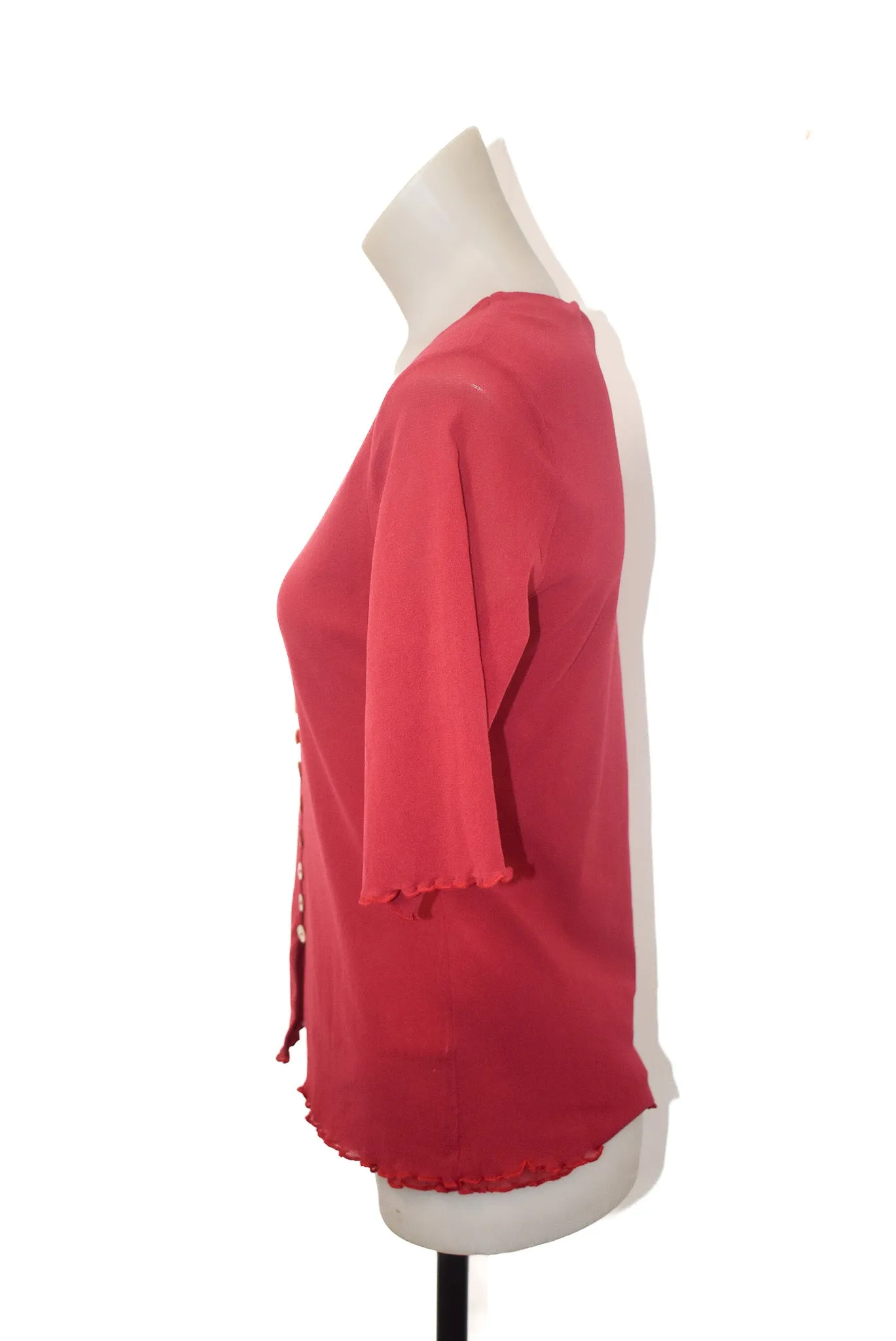 Synergy ruffled hem button up, 12