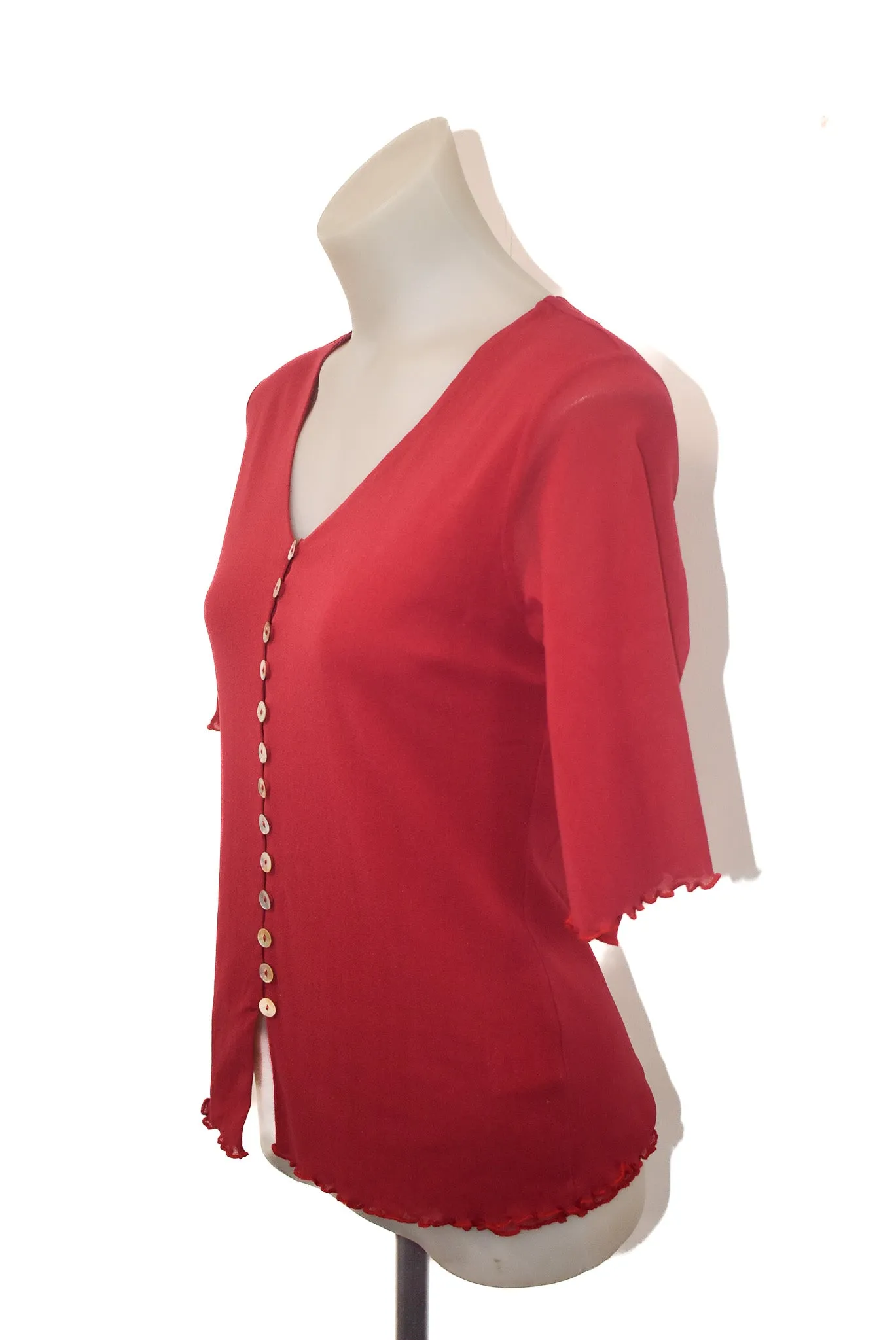 Synergy ruffled hem button up, 12