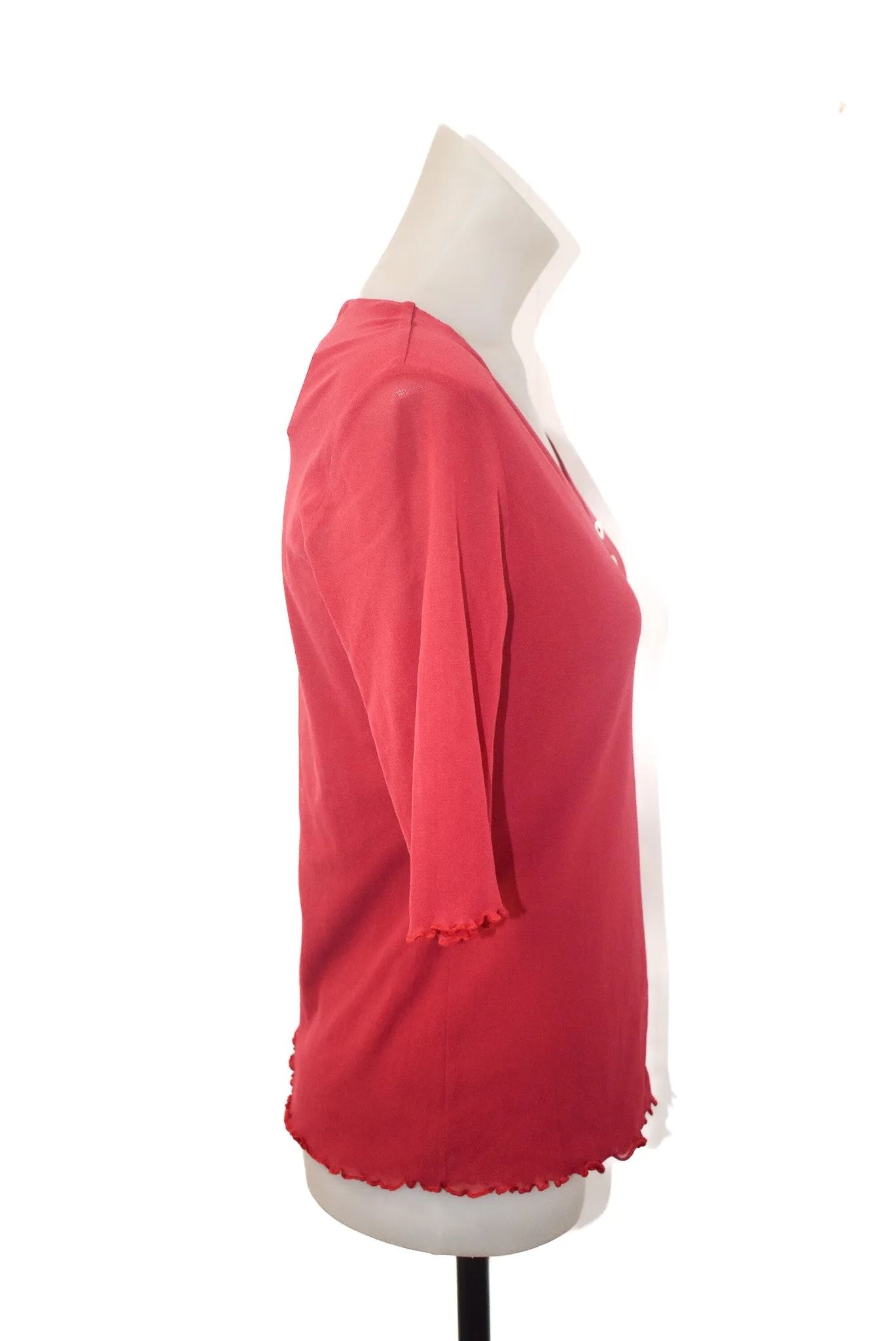 Synergy ruffled hem button up, 12