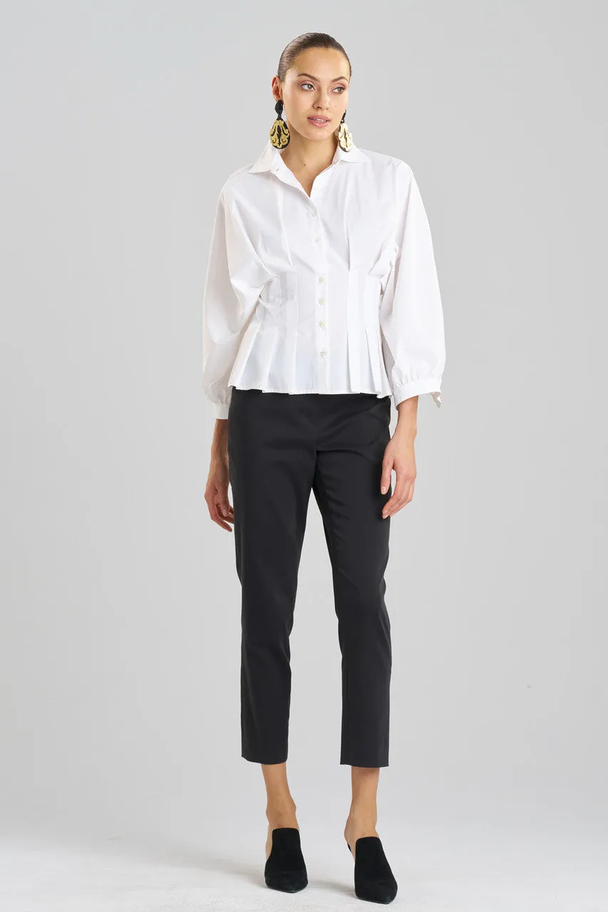 Techno Poplin Pleated Shirt