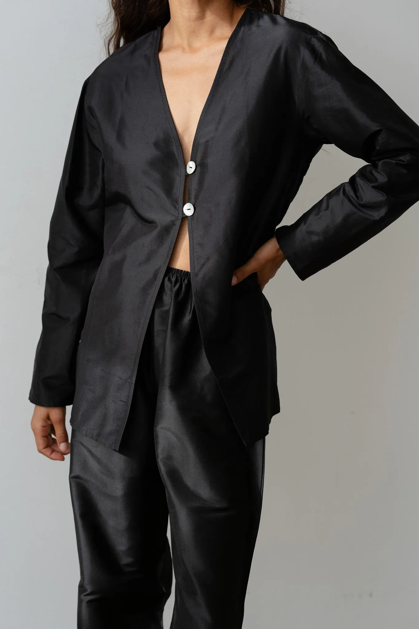 The Taffeta Split Top