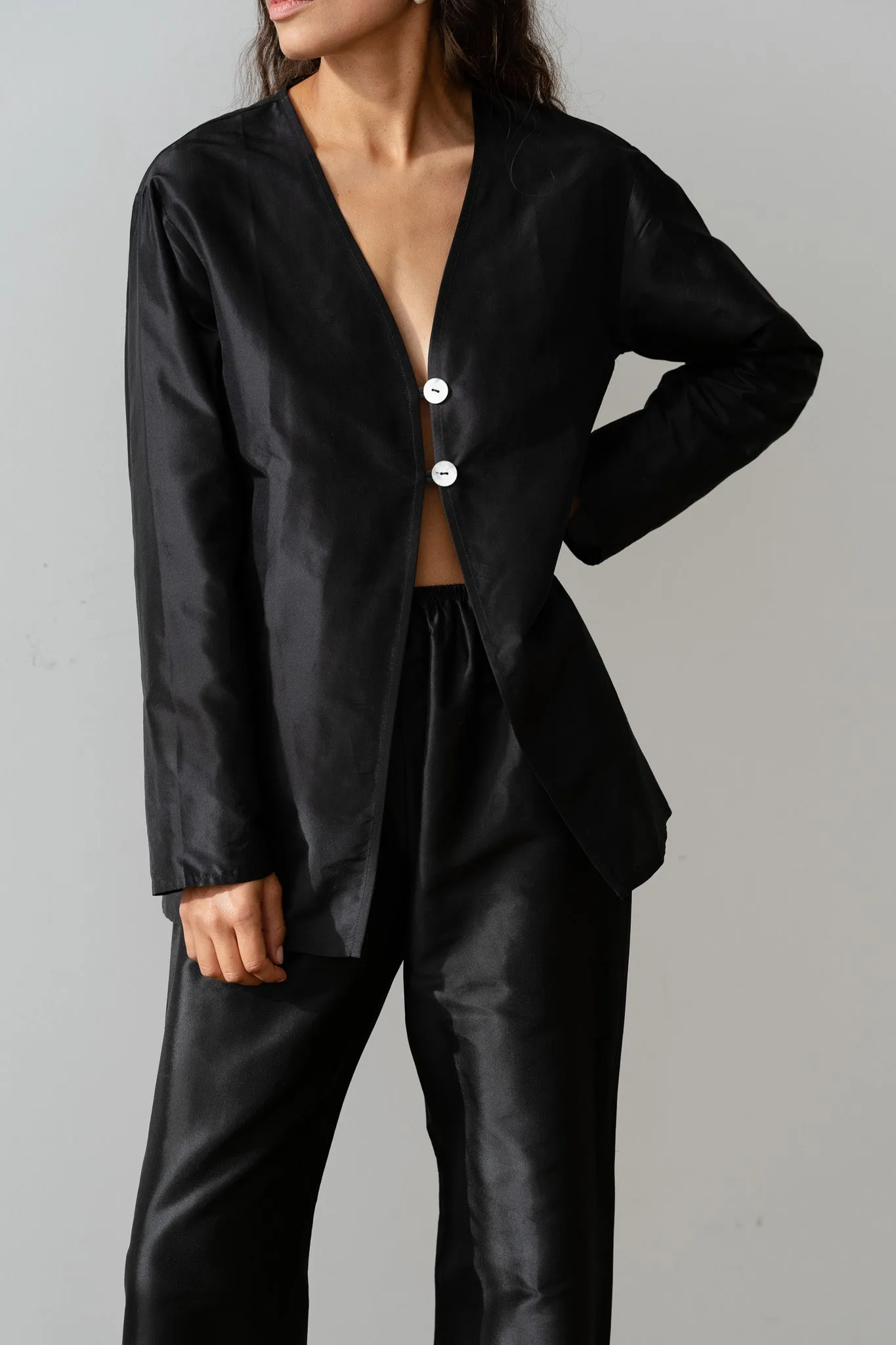 The Taffeta Split Top