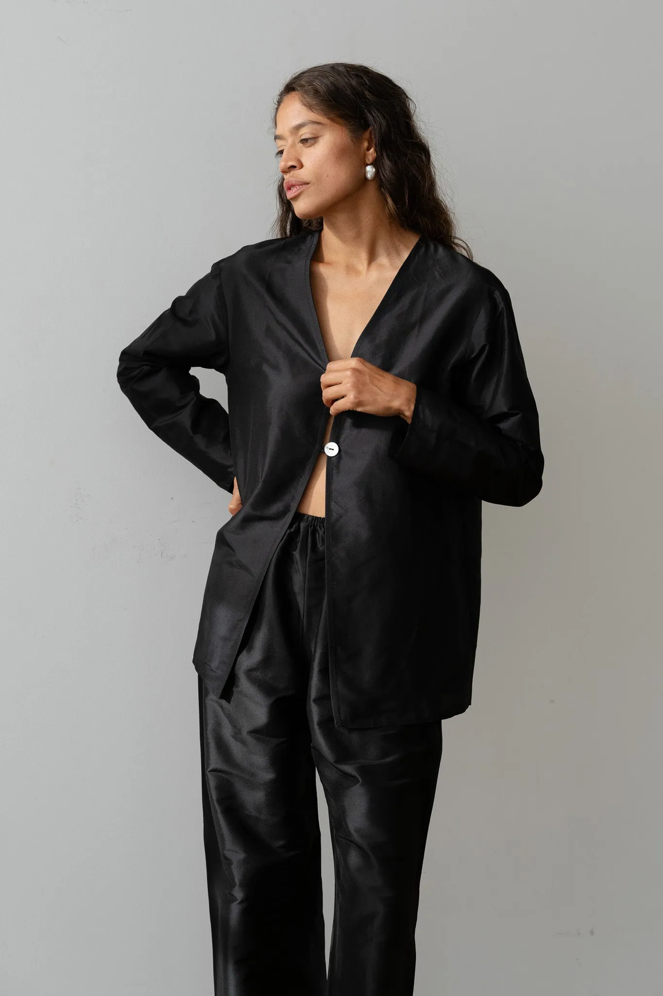 The Taffeta Split Top