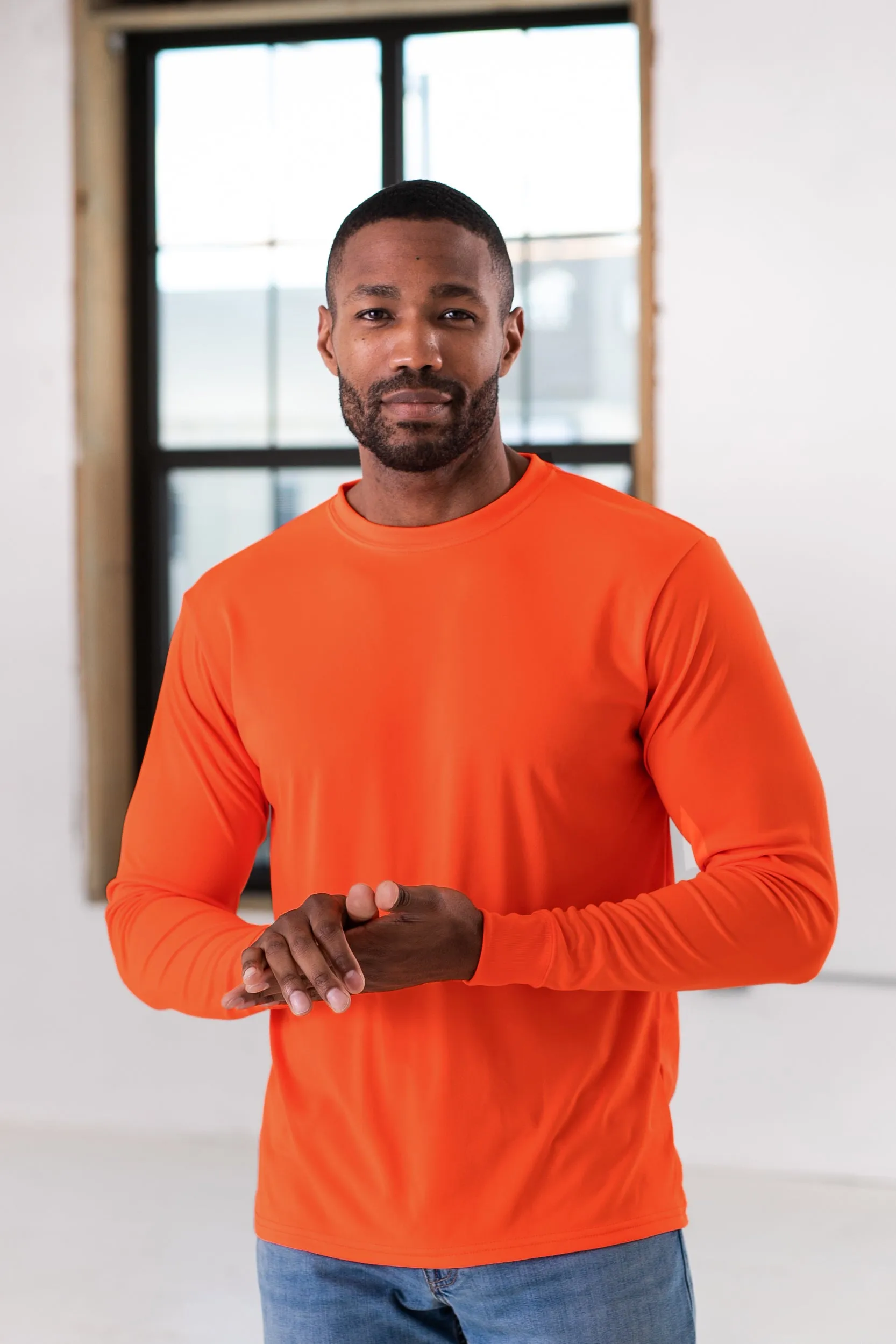 Unisex Polyester Long Sleeve Tee