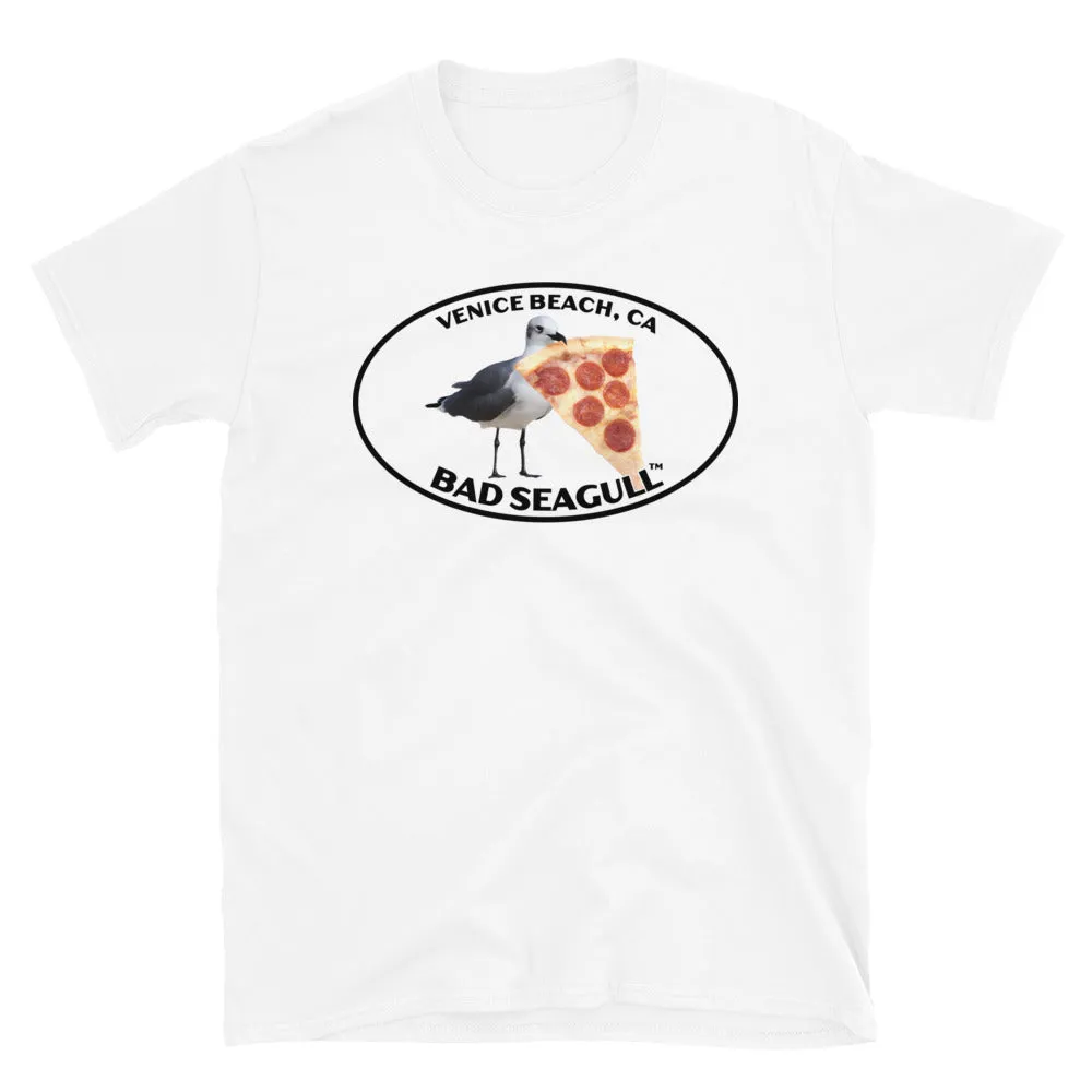 Venice Beach Bad Seagull with Pizza Tee