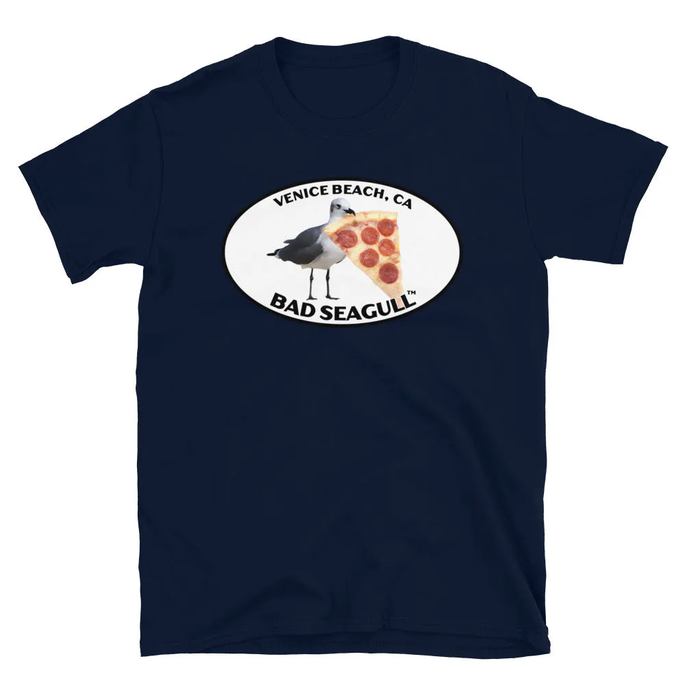 Venice Beach Bad Seagull with Pizza Tee