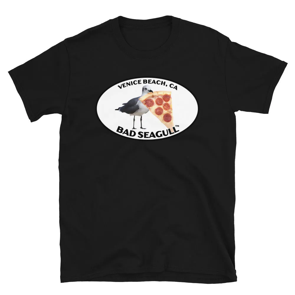 Venice Beach Bad Seagull with Pizza Tee