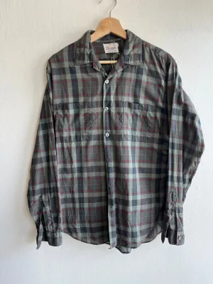Vintage 1950/60s Casuals Long Sleeve Loop Collar Button-Up Shirt