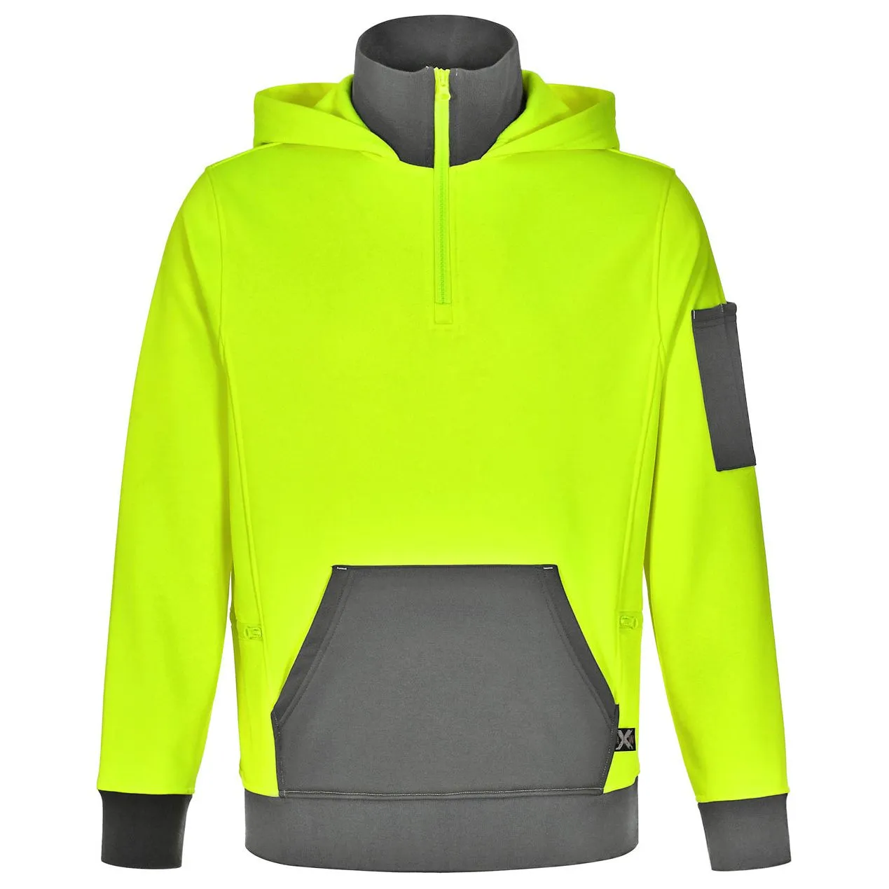 Winning Spirit Unisex Hi Vis 1/4 Zip Premium Fleece Hoodie (SW78)